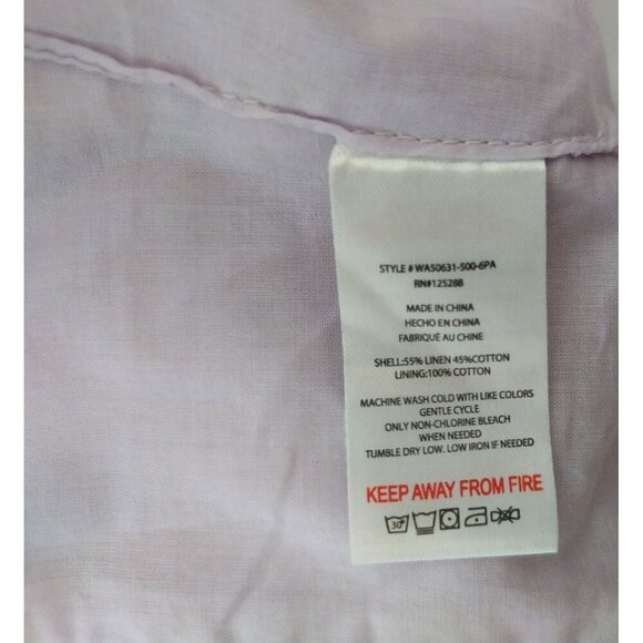 Jason Wu XS Lavender Linen Blend Cropped Top With Bow Detail & Adjustable Straps - Picture 4 of 8